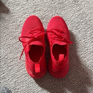 Red Athletic Sneakers - Lightweight Lace-Up